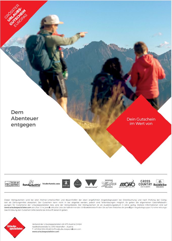 Wertgutschein der Urlaubsspezialisten